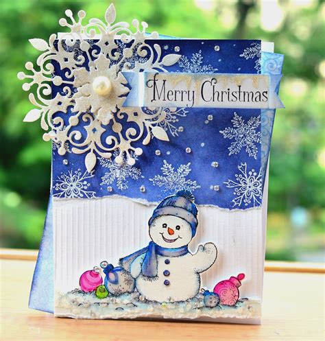 Anita Kejriwal: CHRISTMAS CARD WITH GLITTERED SNOWFLAKE