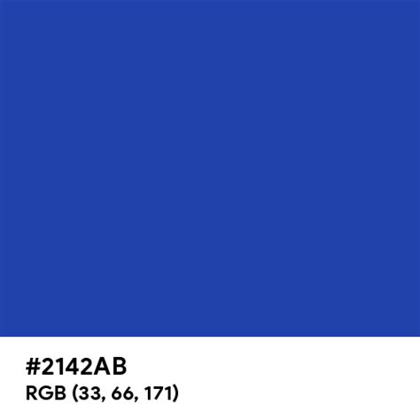 Ultramarine color hex code is #2142AB