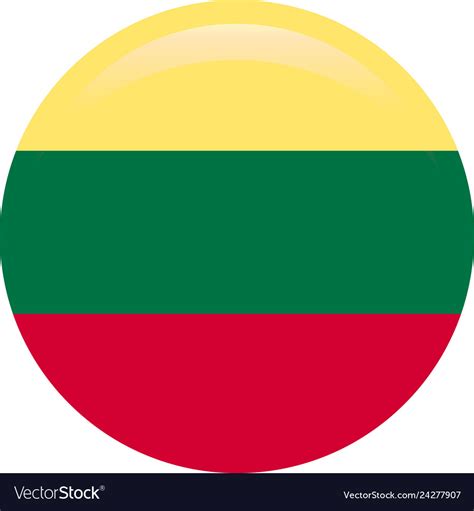 Lithuania flag official colors and proportion Vector Image