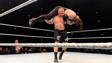 Universal Champion Brock Lesnar destroys Kane at WWE Live Event in ...