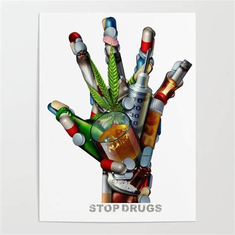 Stop Drugs Poster by Light Stream - 18" X 24" | Drugs art, Poster drawing, Art poster design