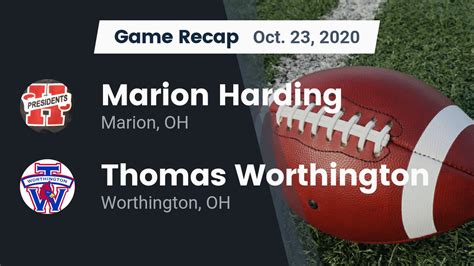 Marion Harding HS Football Video "Recap: Marion Harding vs. Thomas ...