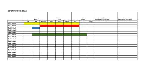 21 Construction Schedule Templates in Word & Excel ᐅ TemplateLab