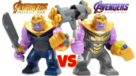 Lego Avengers Endgame Thanos VS Avengers Infinity War Thanos Lego VS ...