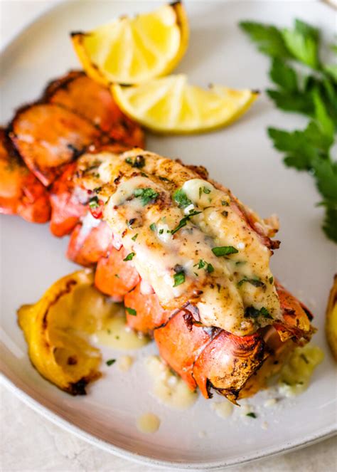 Broiled Lobster Tails with Garlic Lemon Butter | Gimme Delicious