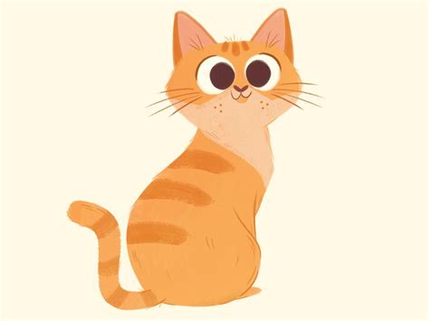 Orange Tabby Cat | Cartoon cat drawing, Cat art illustration, Cute cat ...