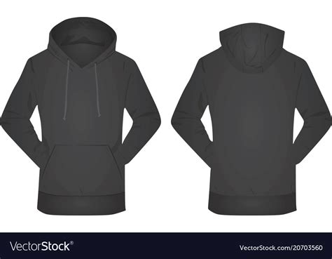 Black hoodie Royalty Free Vector Image - VectorStock