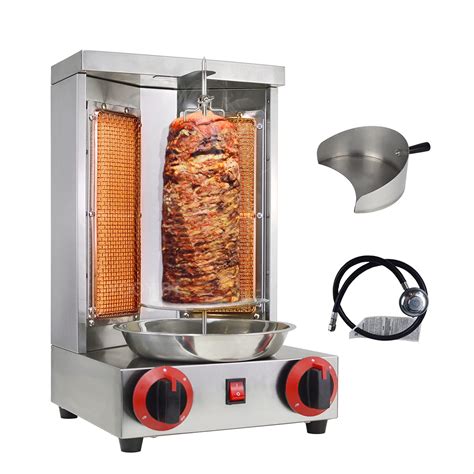 Buy Shawarma Grill Machine Propane Doner Kebab Machine Vertical Broiler with 2 Burner Online at ...