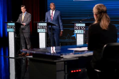 Raphael Warnock Hammers Herschel Walker in Senate Debate, Gesturing to ...