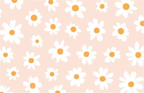 Pink & White Retro Daisy Wallpaper Mural | Hovia | Daisy wallpaper ...