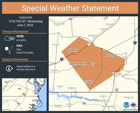 NWS Wakefield on Twitter: "A special weather statement has been issued ...