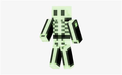 Glowing Skeleton Skin - Minecraft Pe Skins Glow - 290x433 PNG Download ...