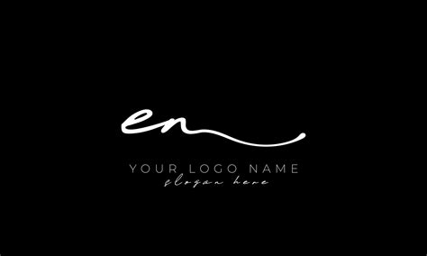 Handwriting letter EN logo design. EN logo design free vector template 28691237 Vector Art at ...