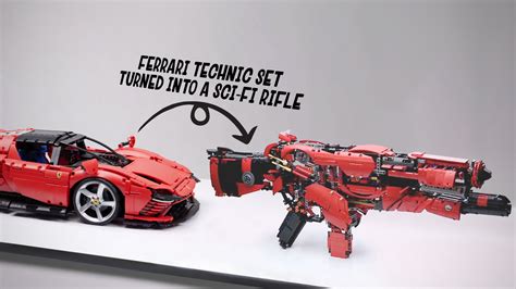 LEGO Technic Ferrari Daytona SP3 Turned Into A Shooting Sci-Fi Rifle