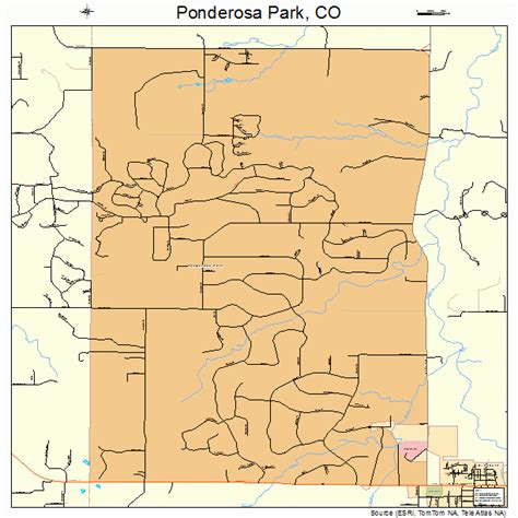 Ponderosa Park Colorado Street Map 0860655