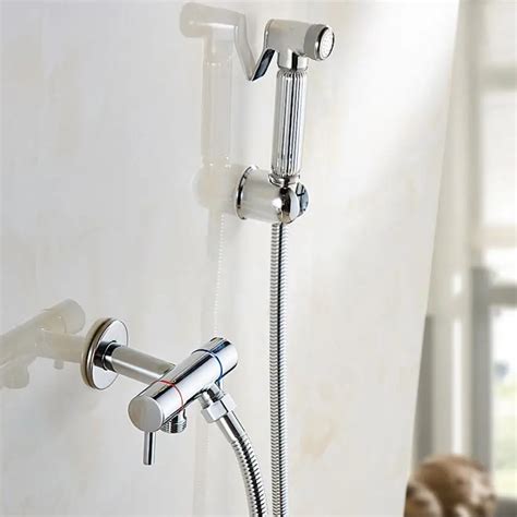 Bathroom Bidet faucet toilet bidet shower set Portable bidet spray with ABS chrome shower holder ...