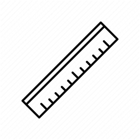 Draw, line, measurement, ruler, tool icon