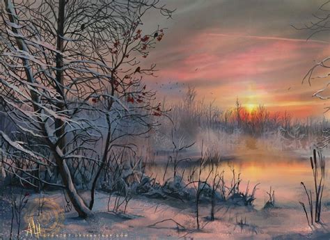 Pin by Debra Holloway on painting | Winter landscape painting, Winter ...