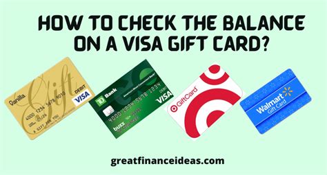 How to Check the Balance On a Visa Gift Card? - Finance ideas for ...