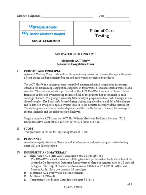 Point of Care Testing: Clinical Laboratories | PDF | Coagulation | Syringe