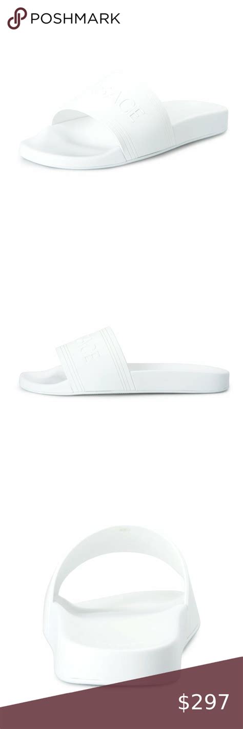 Versace Men White Flip Flops Sandals Shoes