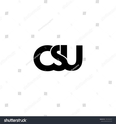 Csu Letter Original Monogram Logo Design Stock Vector (Royalty Free ...