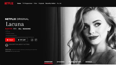 the website for netflix's new show, la lunaa is shown in black and white