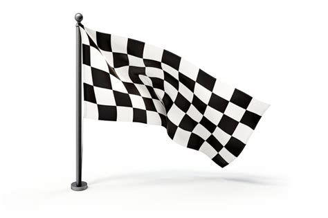 Premium AI Image | Symbolism of the Checkered Flag Isolated On White Background