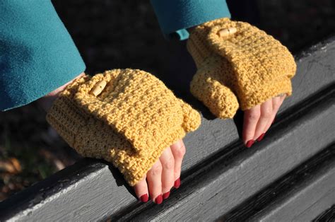 The Mustard Mitts - Free Crochet Pattern | HanJan Crochet