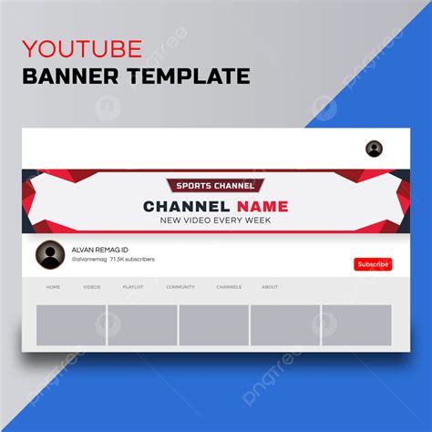 Youtube Channel Banner Outline Clipart