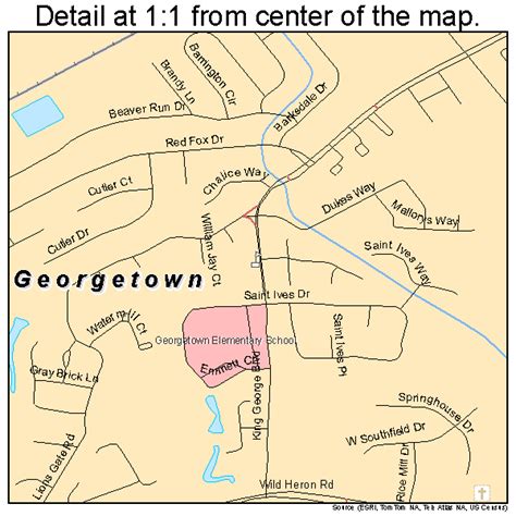 Georgetown Georgia Street Map 1332482