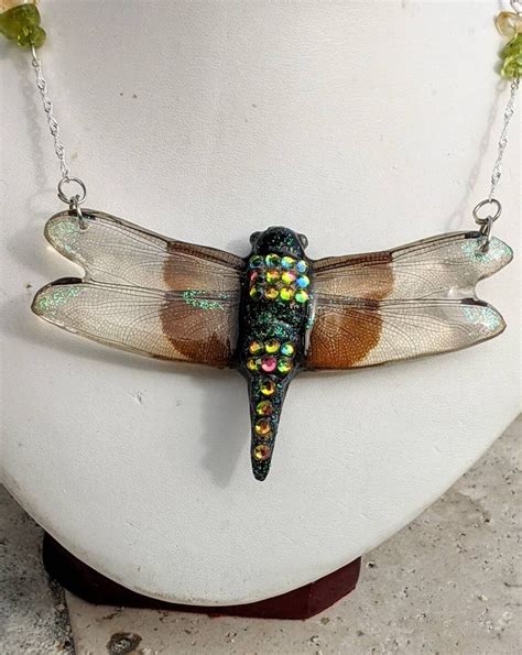 Real Dragonfly Wing Jewelry in Resin Dragonfly Necklace Gift - Etsy