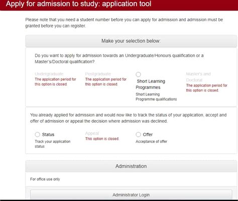 Unisa Application Tool 2021 - Unisa Online 2022