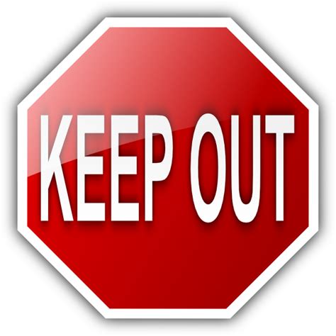 Keep Out Sign Clip Art at Clker.com - vector clip art online, royalty ...