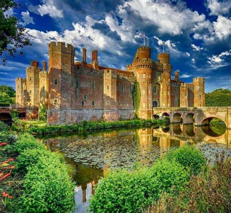 Herstmonceux Castle, East Sussex, England. | Castle, Norman castle, Scenery