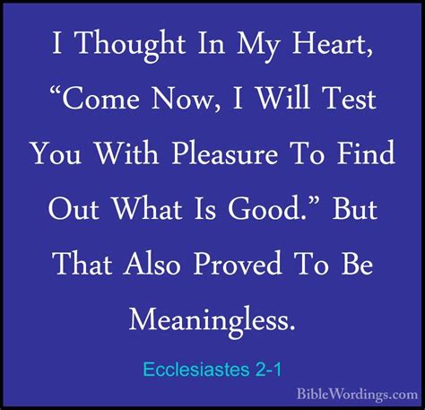 Ecclesiastes 2 - Holy Bible English - BibleWordings.com