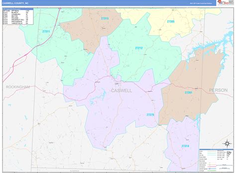 Caswell County, NC Wall Map Color Cast Style by MarketMAPS - MapSales.com