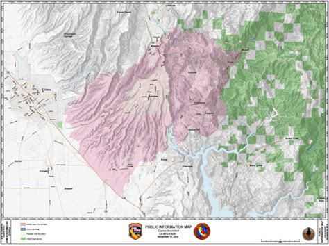 Map Of The Camp Fire - Maps For You