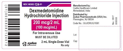 Dexmedetomidine hydrochloride Injection, Concentrate - FDA prescribing ...