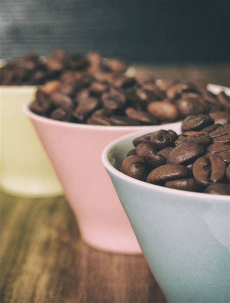 Three cups with coffee beans | Copyright-free photo (by M. Vorel) | LibreShot