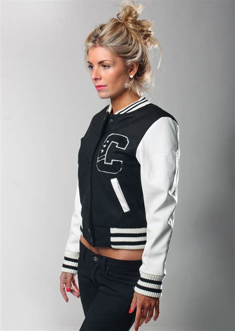 Women's Black Varsity Jacket-new season fashion trends