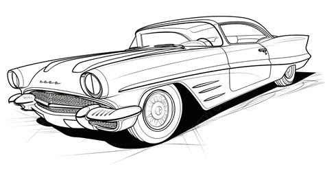 An Old Classic Car Coloring Page Background, Car Coloring Pictures, Car, Car Powerpoint ...