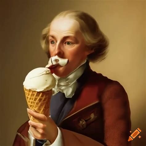 A marquess enjoying an ice cream cone on Craiyon