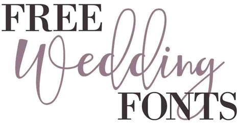 Free Wedding Fonts - Glitter and Graze