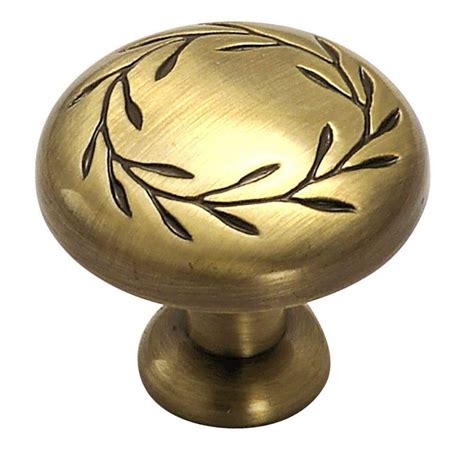 Amerock Inspirations 1-1/4 in. Elegant Brass Cabinet Knob-BP1581EB - The Home Depot