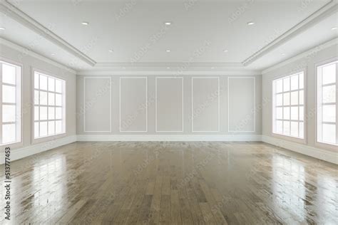 Empty room with White wall background old wooden floor, Living room ...