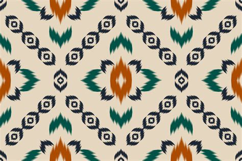 Abstract ethnic pattern art. Ikat seamless pattern traditional ...