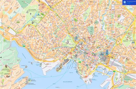 Oslo hotels and sightseeings map