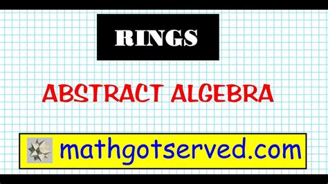 rings abstract algebra - YouTube