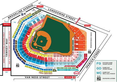 Fenway Park Seating Chart With Seat Numbers